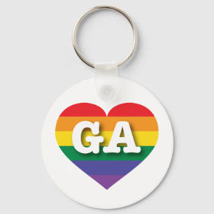 I love Georgia Gay Pride Key Ring