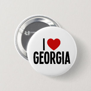 I Love Georgia I Heart Georgia Round Button