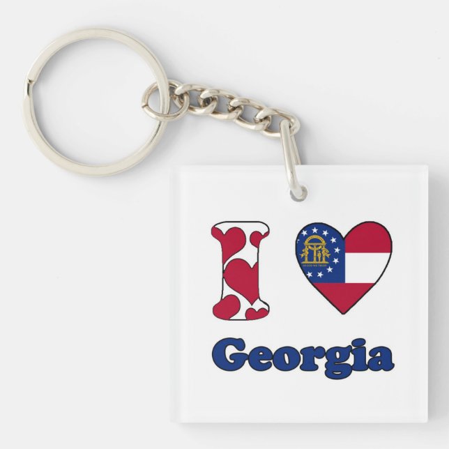 I love Georgia Key Ring (Front)