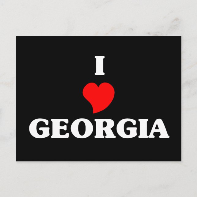 I Love Georgia Postcard (Front)