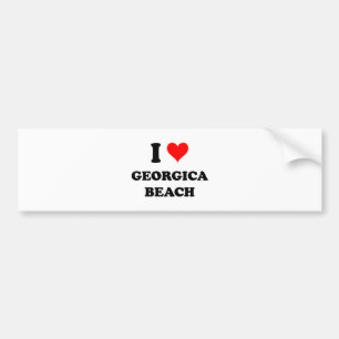 I Love Georgica Beach New York Bumper Sticker