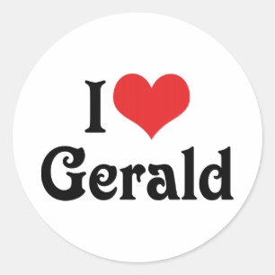 I Love Gerald Classic Round Sticker