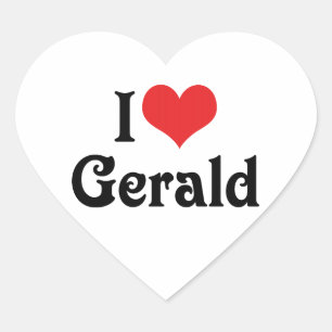 I Love Gerald Heart Sticker