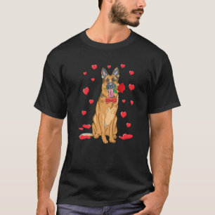 I Love German Shepherd Heart Valentines Day Funny T-Shirt