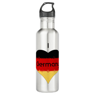 I Love Germany Grunge Heart Flag Design 710 Ml Water Bottle