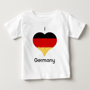 I Love Germany Grunge Heart Flag Design Baby T-Shirt