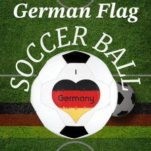I Love Germany Grunge Heart Flag Design Soccer Ball