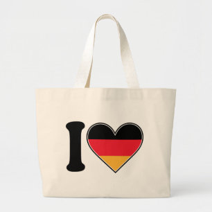 I Love Germany Large Tote Bag