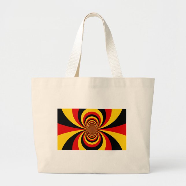 I Love Germany National Flag Colours Art Print Large Tote Bag (Front)