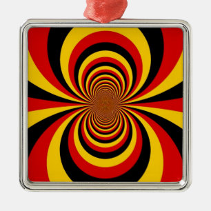 I Love Germany National Flag Colours Art Print Metal Ornament