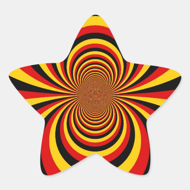 I Love Germany National Flag Colours Art Print Star Sticker (Front)