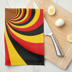 I Love Germany National Flag Colours Art Print Tea Towel