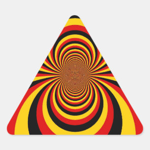 I Love Germany National Flag Colours Art Print Triangle Sticker
