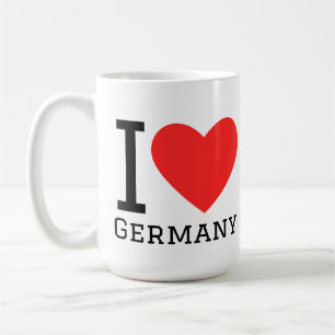 I love Germany square sticker Coffee Mug