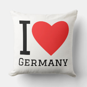 I love Germany square sticker Cushion