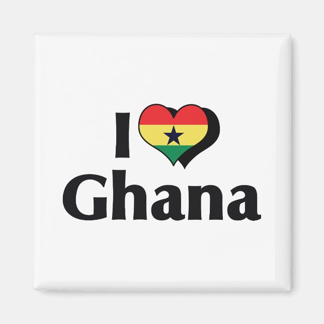 I Love Ghana Flag Magnet (Front)