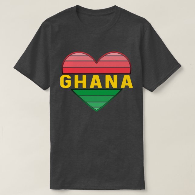 I Love Ghana, Ghanaian Heart T-Shirt (Design Front)