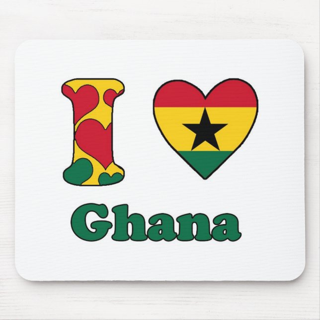 I love Ghana Mouse Pad (Front)