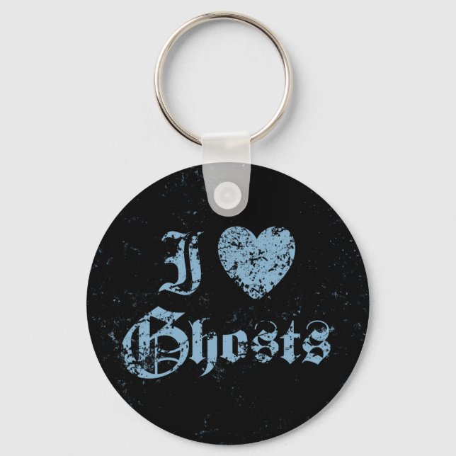 I Love Ghosts Key Ring (Front)