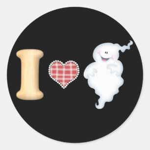I Love Ghosts Stickers