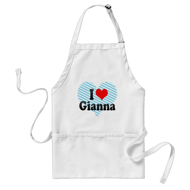 I love Gianna Standard Apron (Front)