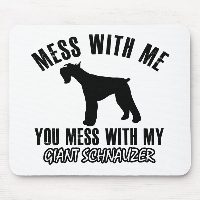 I love Giant schnauzer Mouse Pad (Front)