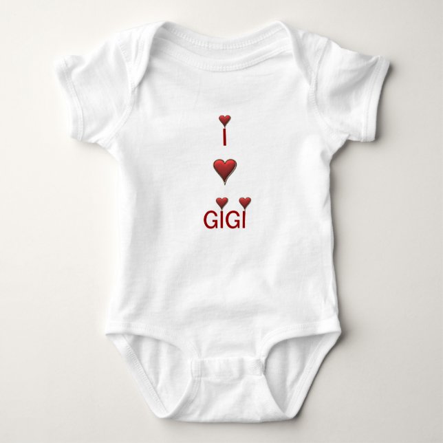 I love Gigi baby infant Baby Bodysuit (Front)