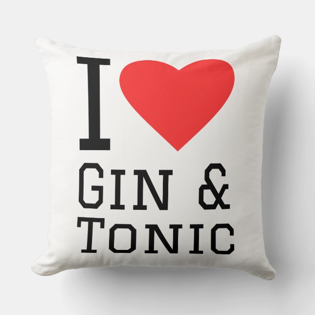 I love gin and tonic cushion (Front)