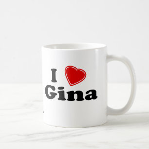 I Love Gina Coffee Mug
