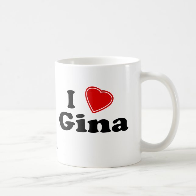 I Love Gina Coffee Mug (Right)