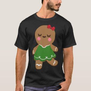 I Love Gingerbread Cookies Girls Christmas And Hol T-Shirt