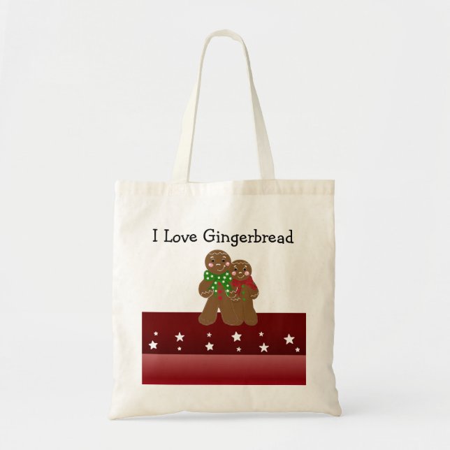 I Love Gingerbread Tote Bag (Front)