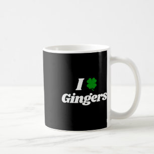 I Love Gingers Clover Shamrock St. Patrick's Day R Coffee Mug