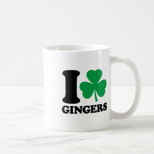 I Love Gingers - I Heart Gingers - St Patricks Day Coffee Mug