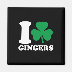 I Love Gingers - I Heart Gingers - St Patricks Day Magnet
