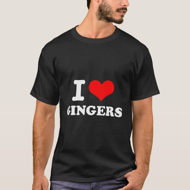I Love Gingers - I Heart Gingers T-Shirt (Front)