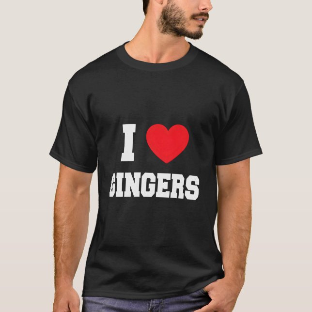 I Love Gingers T-Shirt (Front)