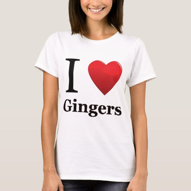 I Love Gingers T Shirt (Front)