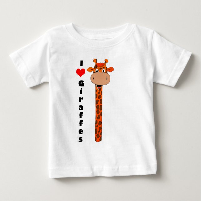 I love giraffes baby T-Shirt (Front)
