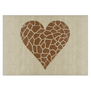 I Love Giraffes Cutting Board