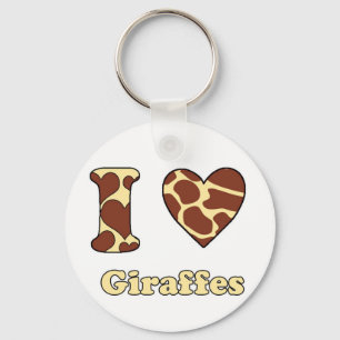I love Giraffes Key Ring
