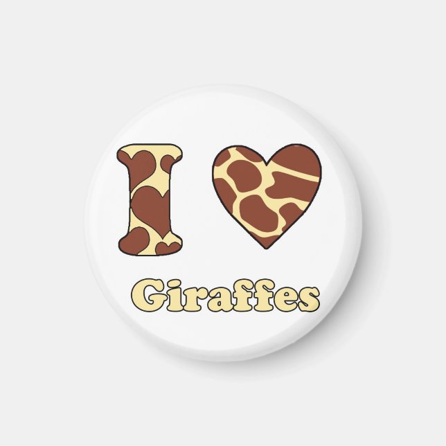 I love Giraffes Magnet (Front)