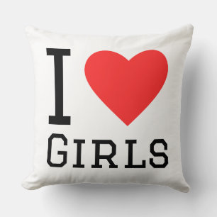 I love girls cushion