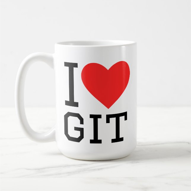 I love git coffee mug (Left)