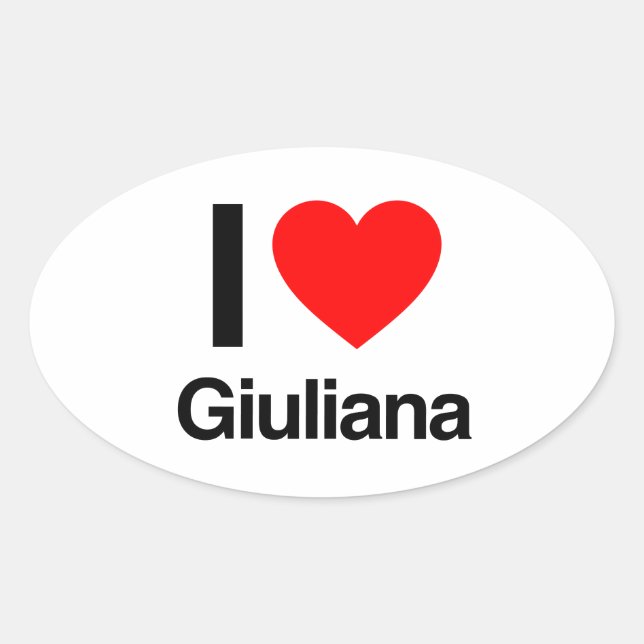 i love giuliana oval sticker (Front)