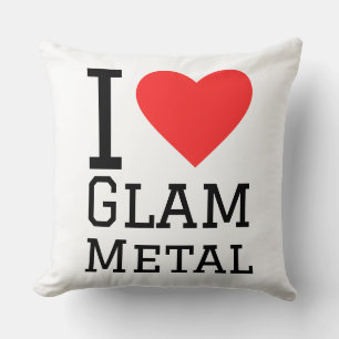 I love glam metal square sticker cushion