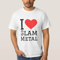 I love glam metal square sticker