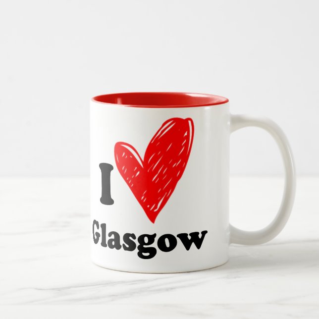 I love Glasgow Two-Tone Coffee Mug (Right)
