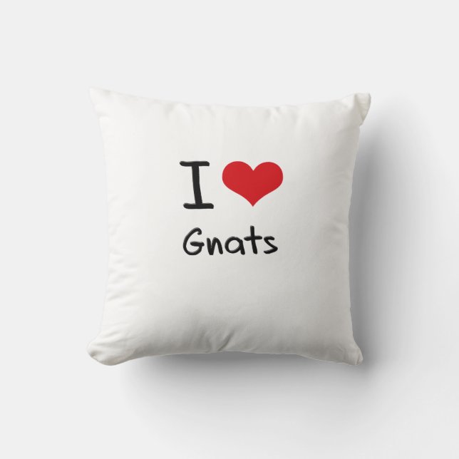 I Love Gnats Cushion (Front)