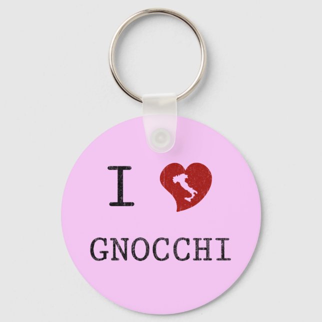 I Love Gnocchi Key Ring (Front)